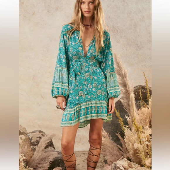 Spell Dresses & Skirts - Spell ELYSIAN TUNIC DRESS - JADE